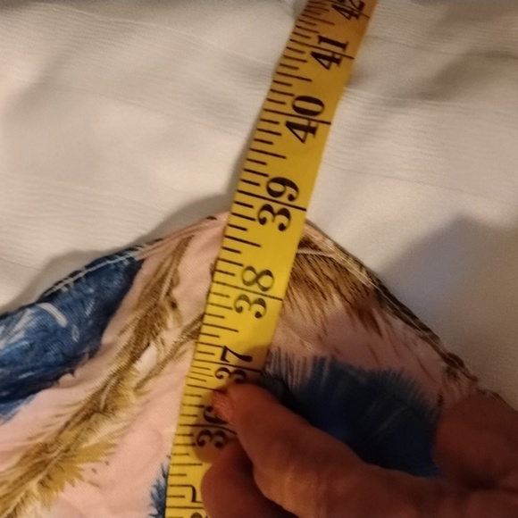 Pretty Angel Linen Scarf with Multicolor Pattern and Beads, NWT - Picture 8 of 8